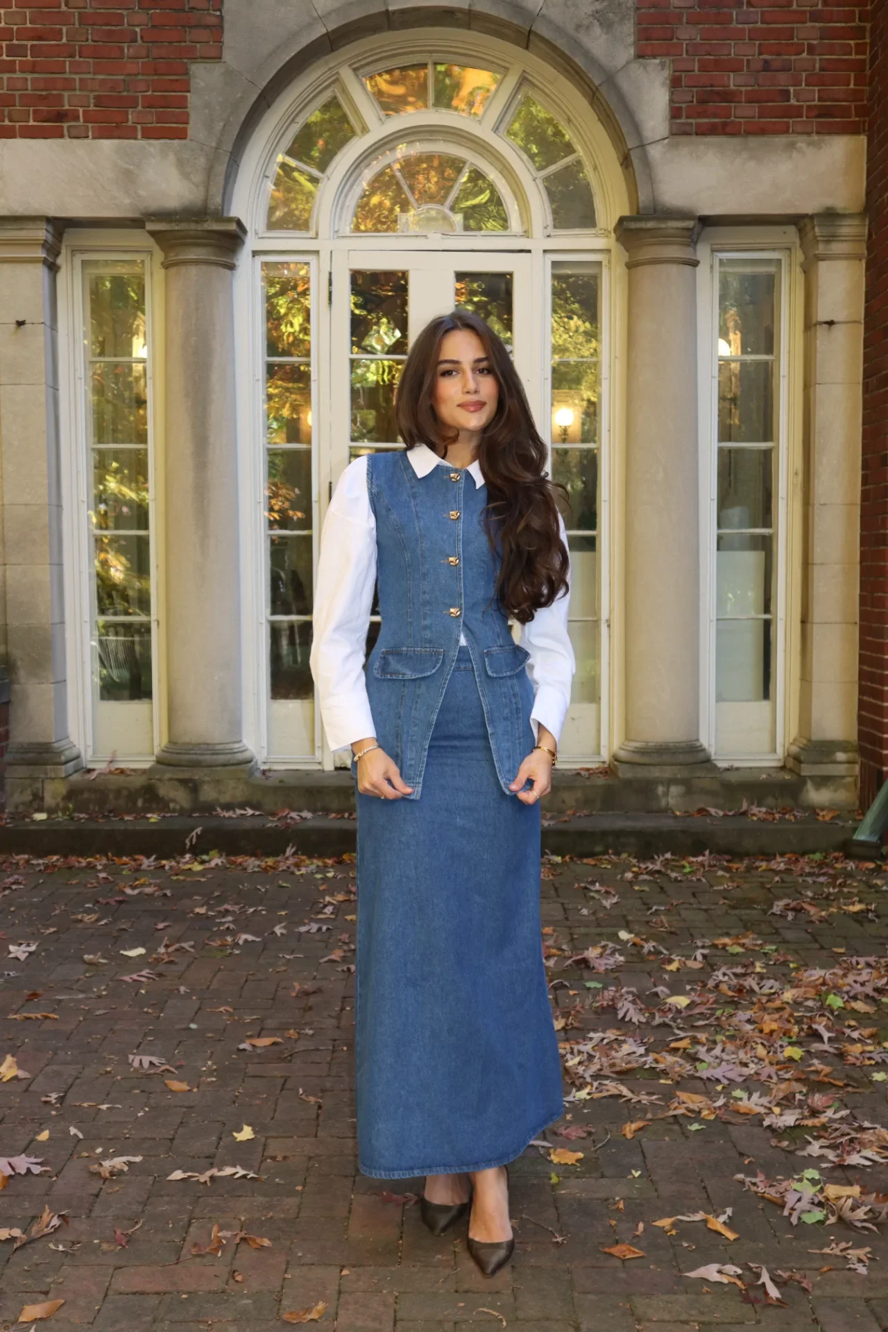 Oran Denim Skirt Set - View 1