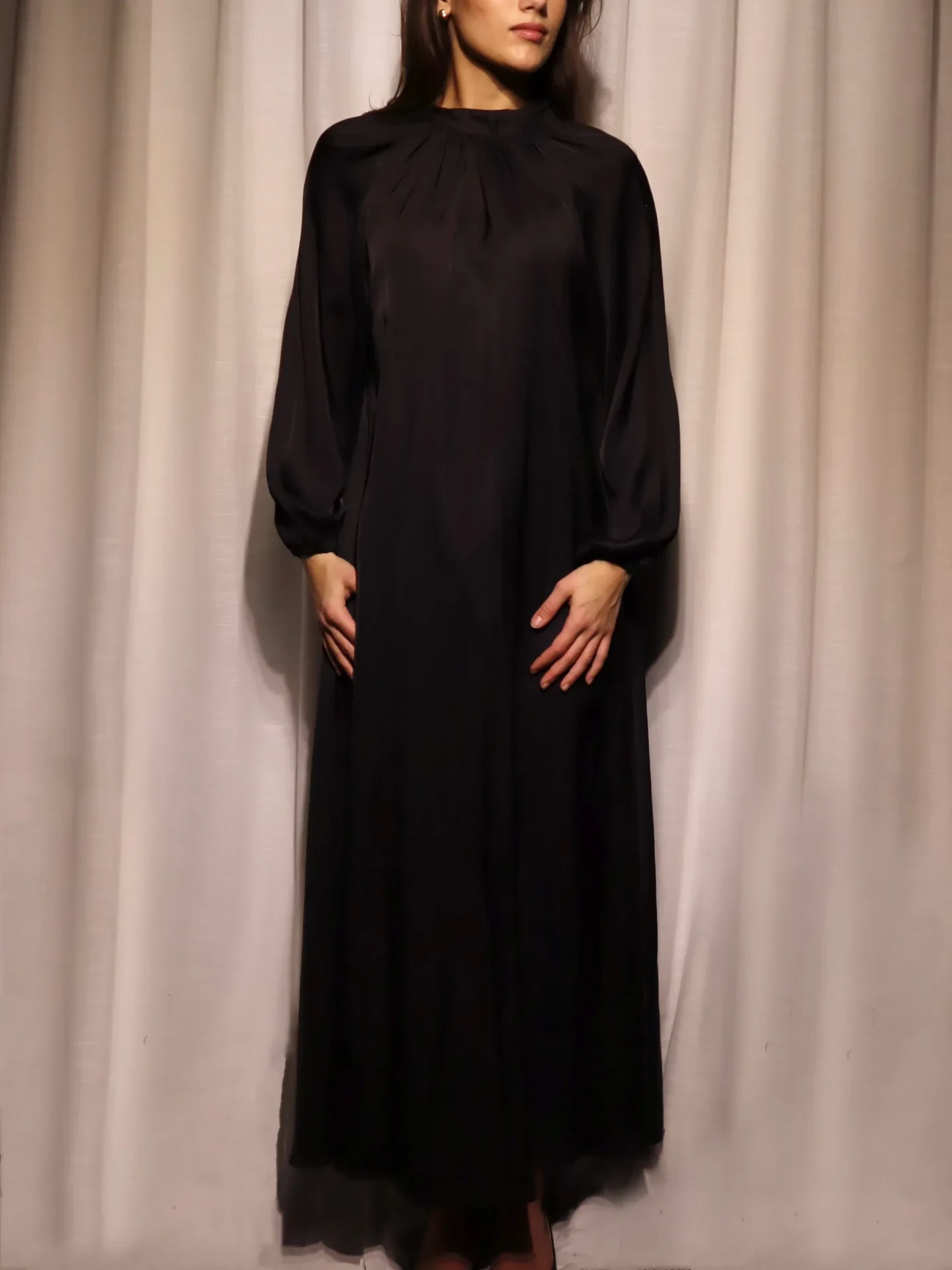 Geneva Charmeuse Belted Maxi - View 2